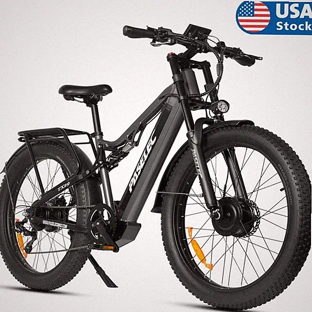 27.5inch Electric Mountain Bicycle 3000W Peak Dual Motor 19.2Ah eBike 7 Speed US