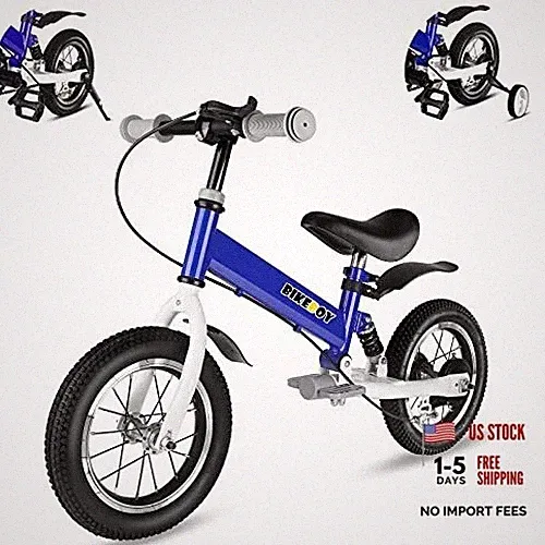 Balance Bike 2 in 1,The Dual Use of a Kids Balance Bike and Kids 12inch Blue