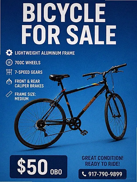 Mongoose Hotshot 700C 7-Speed Hybrid Bike Medium