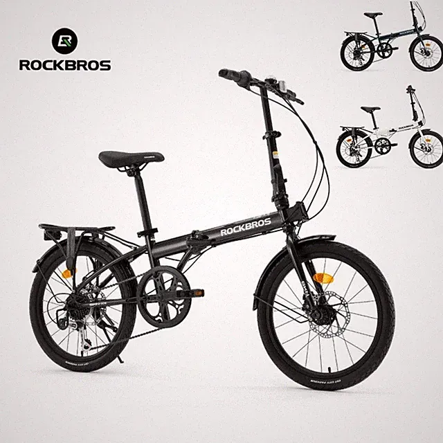 ROCKBROS SKN 20"7Speed Folding Bike,Cable Disc Brake with Dual Fenders Rear Rack