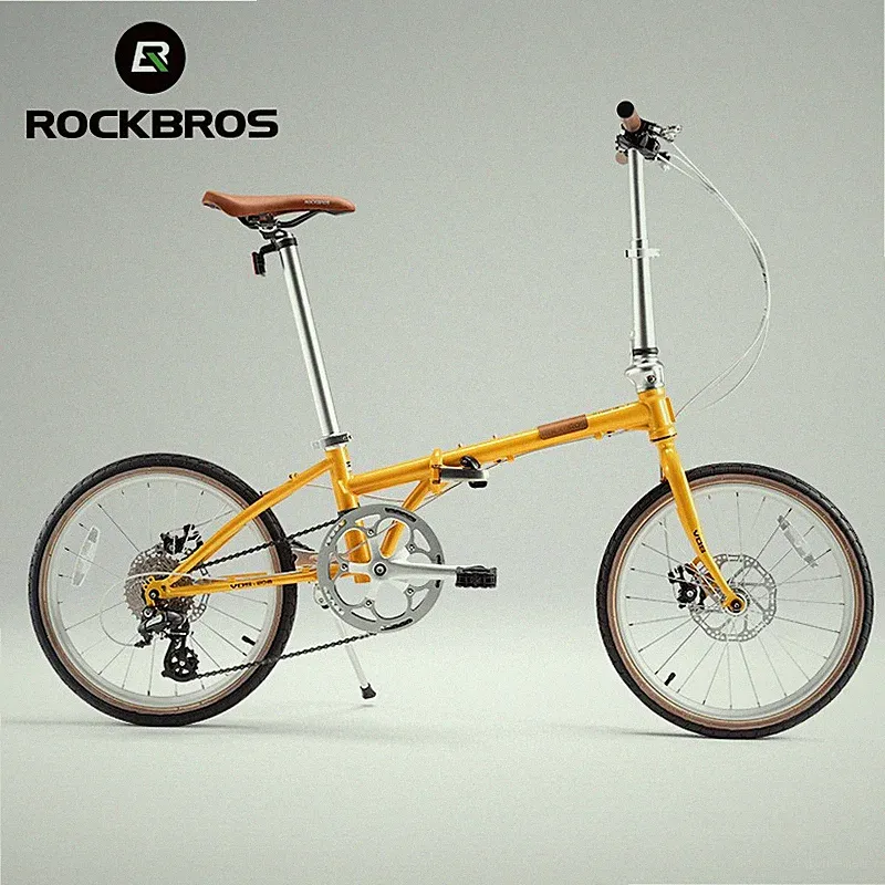 ROCKBROS VDS 20" Folding Bike Shimano 8 Speed Steel Frame Disc Brakes for Teens